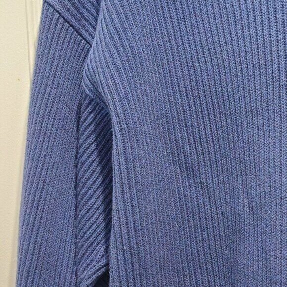 Vintage Creem Comp Menswear Blue Knit V-Neck Sweater XL - Picture 12 of 13